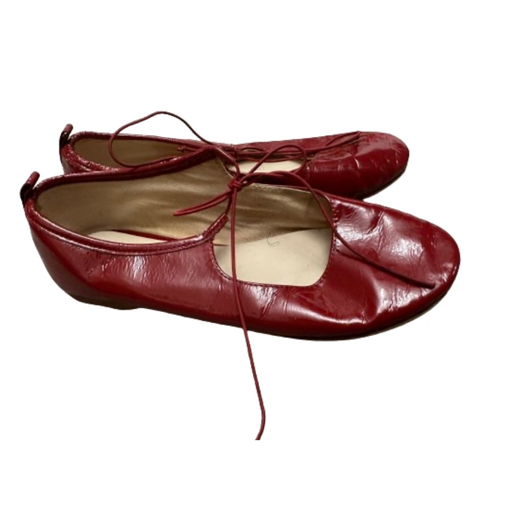 Zara Girl Kids Red Patent-leather Ballet Flats Shoe